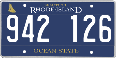 RI license plate 942126