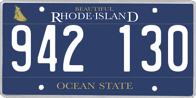 RI license plate 942130