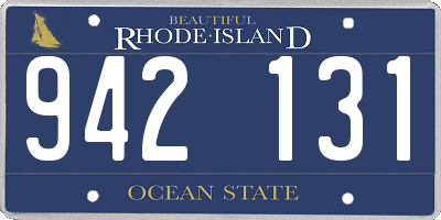 RI license plate 942131