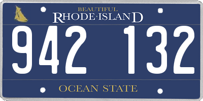 RI license plate 942132