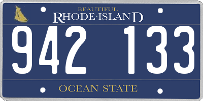 RI license plate 942133
