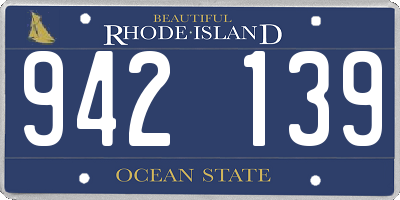 RI license plate 942139