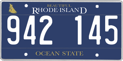 RI license plate 942145