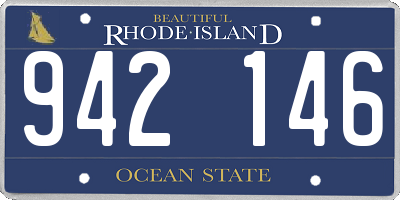 RI license plate 942146