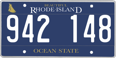 RI license plate 942148