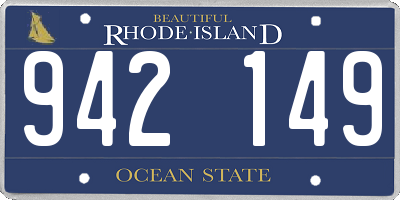 RI license plate 942149
