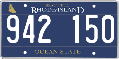 RI license plate 942150