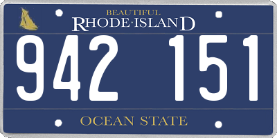 RI license plate 942151
