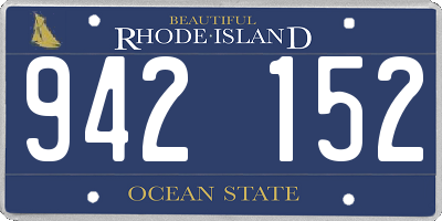 RI license plate 942152