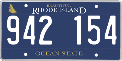 RI license plate 942154
