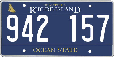 RI license plate 942157