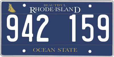 RI license plate 942159