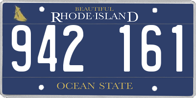 RI license plate 942161
