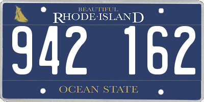 RI license plate 942162