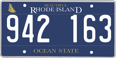 RI license plate 942163