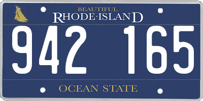 RI license plate 942165