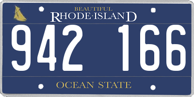 RI license plate 942166