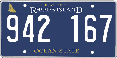 RI license plate 942167