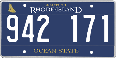 RI license plate 942171