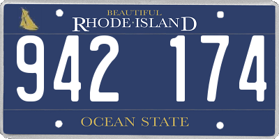 RI license plate 942174