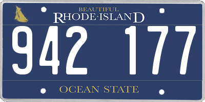 RI license plate 942177