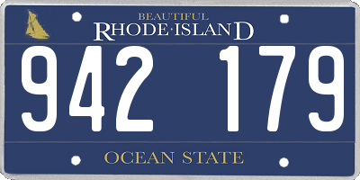 RI license plate 942179