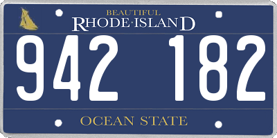 RI license plate 942182