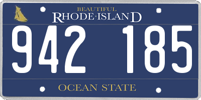 RI license plate 942185