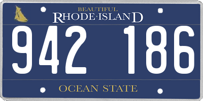 RI license plate 942186