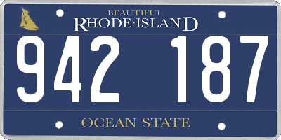 RI license plate 942187