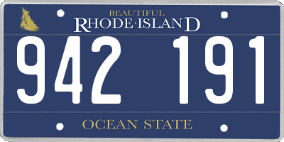 RI license plate 942191