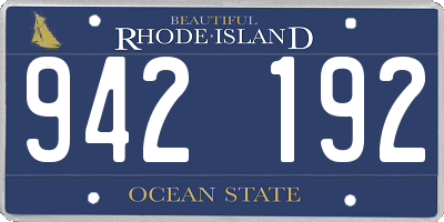 RI license plate 942192