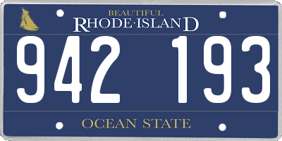 RI license plate 942193