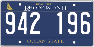 RI license plate 942196