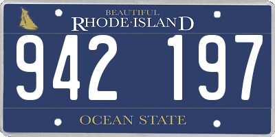 RI license plate 942197