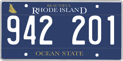 RI license plate 942201