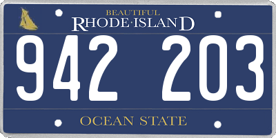 RI license plate 942203