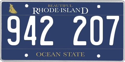 RI license plate 942207