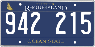 RI license plate 942215