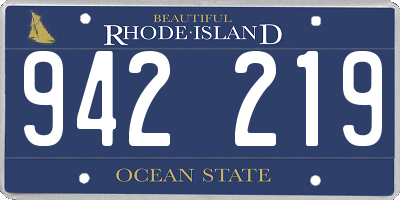 RI license plate 942219