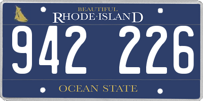 RI license plate 942226