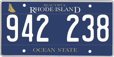 RI license plate 942238
