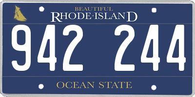 RI license plate 942244