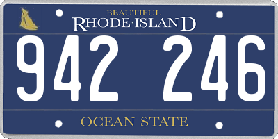 RI license plate 942246