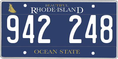 RI license plate 942248