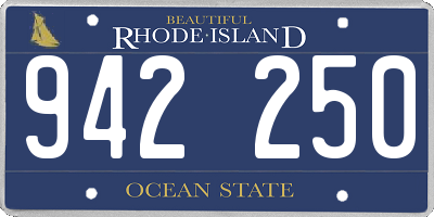 RI license plate 942250