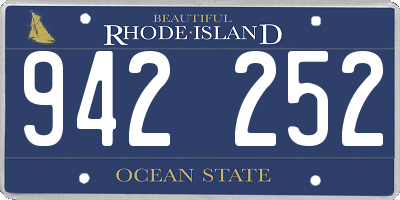 RI license plate 942252