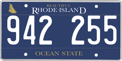 RI license plate 942255