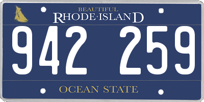 RI license plate 942259