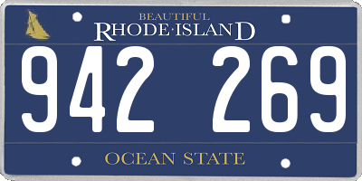 RI license plate 942269